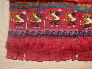 Antique Pre-Columbian Chancay or Chimu Textile panel
Beautiful, Pre-Columbian flat woven textile panel. It is either Chancay or Chimu in origin. It may be a complete panel made from matching strips and small ...