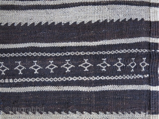 North Eastern Turkey - fine tribal minimalist kilim woven with only goat hair and tiny cotton on one end, in great condition, will take any hard traffic. Circa 1920 -30s great size:  ...