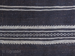 North Eastern Turkey - fine tribal minimalist kilim woven with only goat hair and tiny cotton on one end, in great condition, will take any hard traffic. Circa 1920 -30s great size:  ...