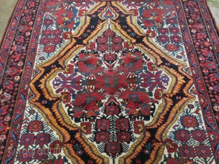 Baktiari main carpet, fine wool with full pile on cotton, circa 1900 or earlier size: 153" X 73"  -- 398 cm X 152 cm        