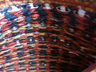 Sothwest Persia mini Chanteh bag with backing.Wool cootoon mixture. Size : 10,5 : X 9.5 " - 26 X 24 cm vedatkaradag@gmail.com           