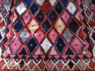Baktiari Gabbeh rug with mostly natural colors. Amazing wool and pile.. Great condition. Circa 1900 -1920s Size : 95 " X 60 " - 240 cm X 152 cm vedatkaradag@gmail.com   