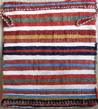Mogan Shasavan  gabbeh style pile bag.. Full pile condition. Saturated colors.. 
Size : 18" X 16.5 " - 45 cm X 42 cm vedatkaradag@gmail.com        