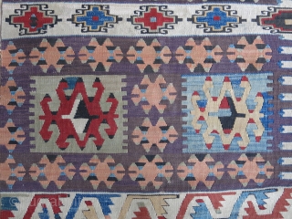West Anatolian Aydinli Turkmen kilim panel. Fairly in great condition.. Size : 127" X 30 " -- 322 cm X 77 cm           