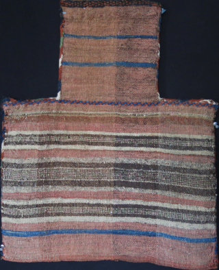 Qashkai pile salt bag, original selvage and backing with full pile and natural colors. 22" X 18" - 56 cm X 46 cm vedatkaradag@gmail.com         