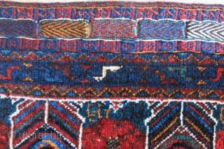 Khamseh - Arab good size bag face - Garden design. deep saturated colors, silky wool pile, couple little old moth nibbles and small corner wear.(can be repaired before shipping for a reasonable  ...