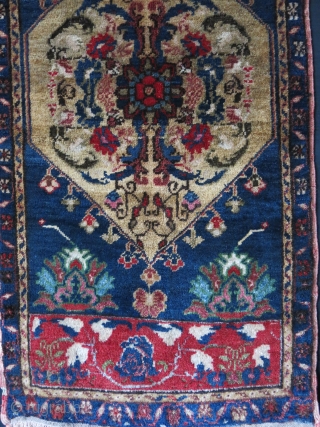 Konya Aksaray Yastik, Good pile couple early dyes. Circa 1920s. Size: 41" X 20" - 104 cm X 51 cm             