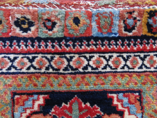 Mogan Shahsavan Bag. full pile with amazing wool , saturated colros. Circa 19th cent. Size : 18" X 16.5" - 46 cm X 42 cm vedatkaradag@gmail.com       