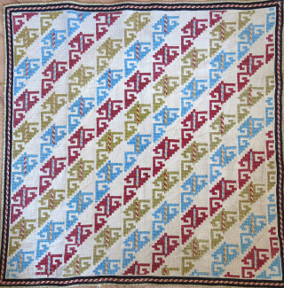Ottoman silk embroidery Bokhcha. 19th cent. size 55 cm X 55 cm vedatkaradag@gmail.com                    