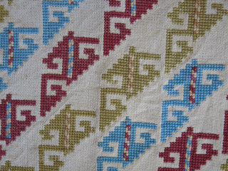 Ottoman silk embroidery Bokhcha. 19th cent. size 55 cm X 55 cm vedatkaradag@gmail.com                    