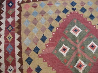 Qashkai kilim size 96" X 55" - 245 cm X 140 cm                     