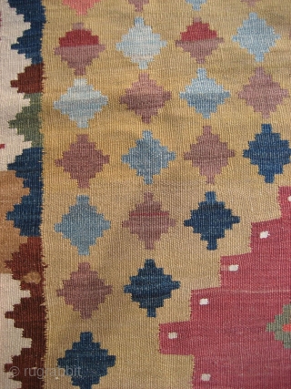 Qashkai kilim size 96" X 55" - 245 cm X 140 cm                     