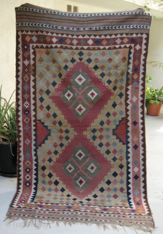 Qashkai kilim size 96" X 55" - 245 cm X 140 cm                     