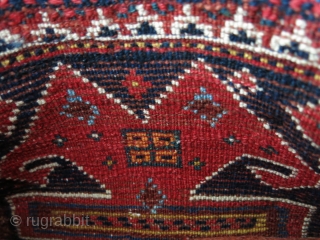 Luri Qashkai mini Gabbeh double bag, great condition, wool, colors.. size 26" X12 " - 66 cm X 31 cm.             