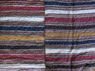 Shahsavan tribal blanket with mazenderan kilim top and indigo dyed cotton under cover. Great condition, just washed and cleaned professionally. Size: 84" X 66" - 215 cm X 168 cm   