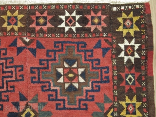 Kirgiz memling gul tribal 5 piece main rug. wool on cotton still has greta pile with natural colors. Circa 1900 or earlier size : 84" X 63 " - 215 cm x  ...