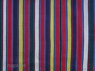 Shahsavan silk jajim Bokhcha Saturated natural colors with great condition. Size : 35" X 35 " - 89 cm X 89 cm Cica 1900s.         