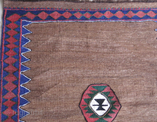 Afshar camel hair sofreh, unused minimalist. Size :35'' X 31'' - 90 cm X 79 cm  vedatkaradag@gmail.com               