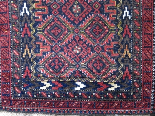 Baluch Balisht Yastik, one of those with amazing baluch angora like wool, saturated great colors. size : 32" X 20" - 81 cm X 51 cm       