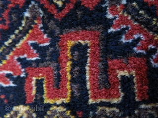 Baluch Balisht Yastik, one of those with amazing baluch angora like wool, saturated great colors. size : 32" X 20" - 81 cm X 51 cm       