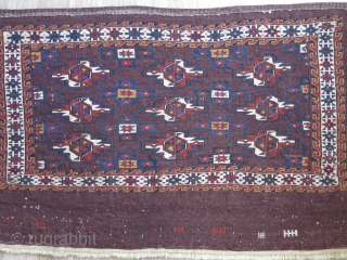 Turkmen Yomud chuval great pile and condition. Circa 1920s. Size : 42 " X 29 " - 107 cm X 74 cm vedatkaradag@gmail.com          