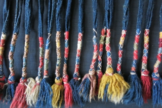 
SHAHSAVAN tribal hand woven and braided wool tassels for tent decoration. The date reads: 1332 and converting to present day over the century. Finely braided and long tassels.Circa: late 19th century
Size: 36″  ...