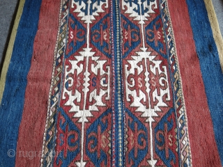 Taurus Mountains tribal large size cloting sack, sumak weave, mostly good colors and great condition, no repairs Circa 1900-1920s size:  53" X 35" - 135 cm X 88 cm   