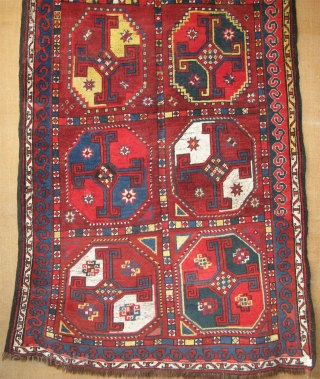 Middle Amu Darya Sub ErsaryTurkmen main rug. Very small area repairs with old wool and natural colors. Size: 51" x 110" -(130cm x 280cm).         