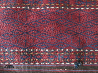 Turkmenistan Yomud tribal complete tent band. All wool and fine strong flat weave. Total almost 17 meters long. 26 cm -over 10" wide. That is the largest one thye weave to cover  ...