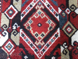 Central Asia Middle Amu Darya all wool julkur rug. woven in panels, natural colros Circa 1900s. 134" X 48" - 340 cm X 122 cm        