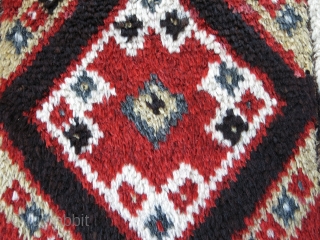 Central Asia Middle Amu Darya all wool julkur rug. woven in panels, natural colros Circa 1900s. 134" X 48" - 340 cm X 122 cm        