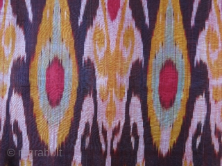 Uzbek adras ikat panel.. 19th century mint condition with great colors and classical design. Size : 88 " X 14.5 " --225 cm X 37.5 cm       