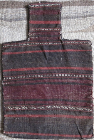 Baluch salt bag.Goat hair side wrapping,minor bottom folding wear. size : 26" X 17" - 66 cm X 43 cm             