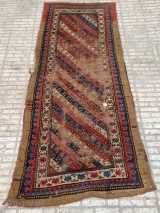 Shahsevan carpet very old 1820 or 1840s size 240x103cm                        