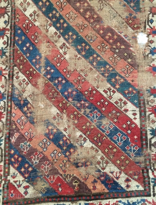 Shahsevan carpet very old 1820 or 1840s size 240x103cm                        