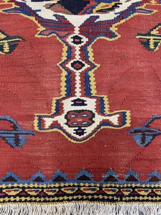 Very cute small sine kilim size 80x57cm                          