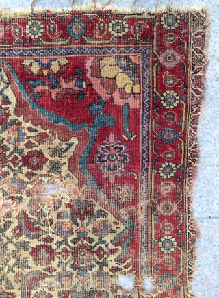 Persian bidjar rug very fine and very old circa 1820 th century size 200x120cm                   