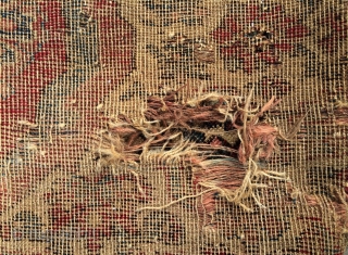 Persian bidjar rug very fine and very old circa 1820 th century size 200x120cm                   