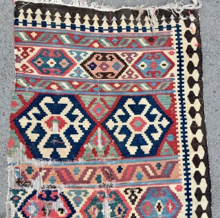 Shahsavan kilim 1800 or 1820s size 450x95 cm                         