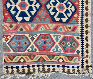 Shahsavan kilim 1800 or 1820s size 450x95 cm                         