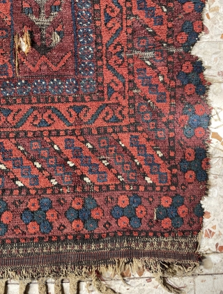 a very old and incredibly different beluch carpet size 195x130cm                       