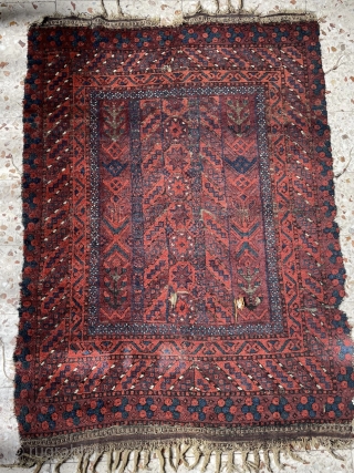 a very old and incredibly different beluch carpet size 195x130cm                       