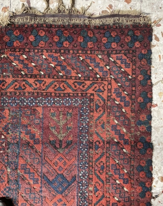 a very old and incredibly different beluch carpet size 195x130cm                       