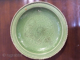 Celadon plate size 42x42cm                             