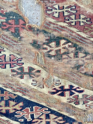 Very old Kurdish fragmant carpet size 120x100cm                          