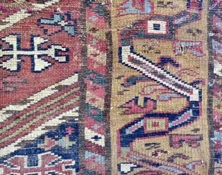 Very old Kurdish fragmant carpet size 120x100cm                          