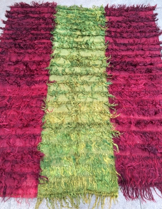 Anatolian vintage mohair tulu size 6x5,1ft                           
