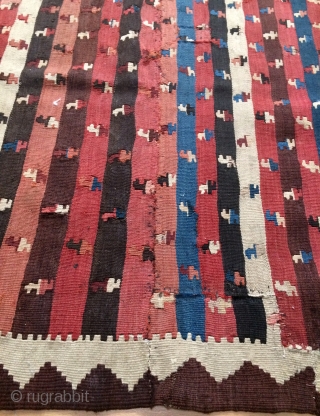 Shahsavan karadag khahjdurt fragmand kilim size 90x173cm                          