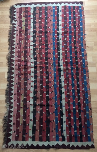 Shahsavan karadag khahjdurt fragmand kilim size 90x173cm                          