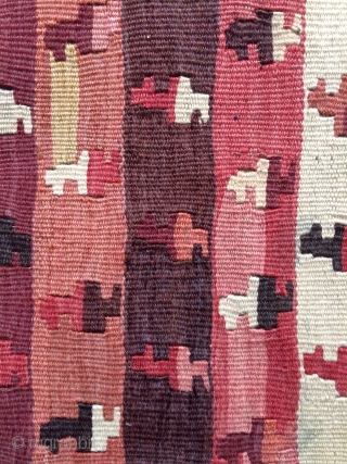 Shahsavan karadag khahjdurt fragmand kilim size 90x173cm                          